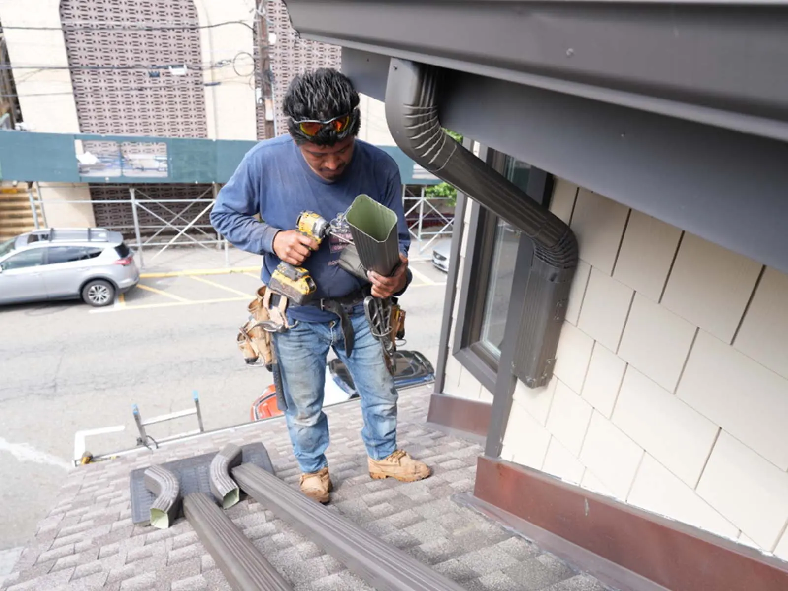 Gutter Downspout Repair & Replacement Services in Hoboken, NJ.